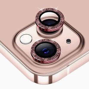 Camera lens tempered glass protector Glitter iPhone 14 iPhone 14 Plus Pink